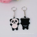 Promocional de panda 2d suave pvc llavero personalizado